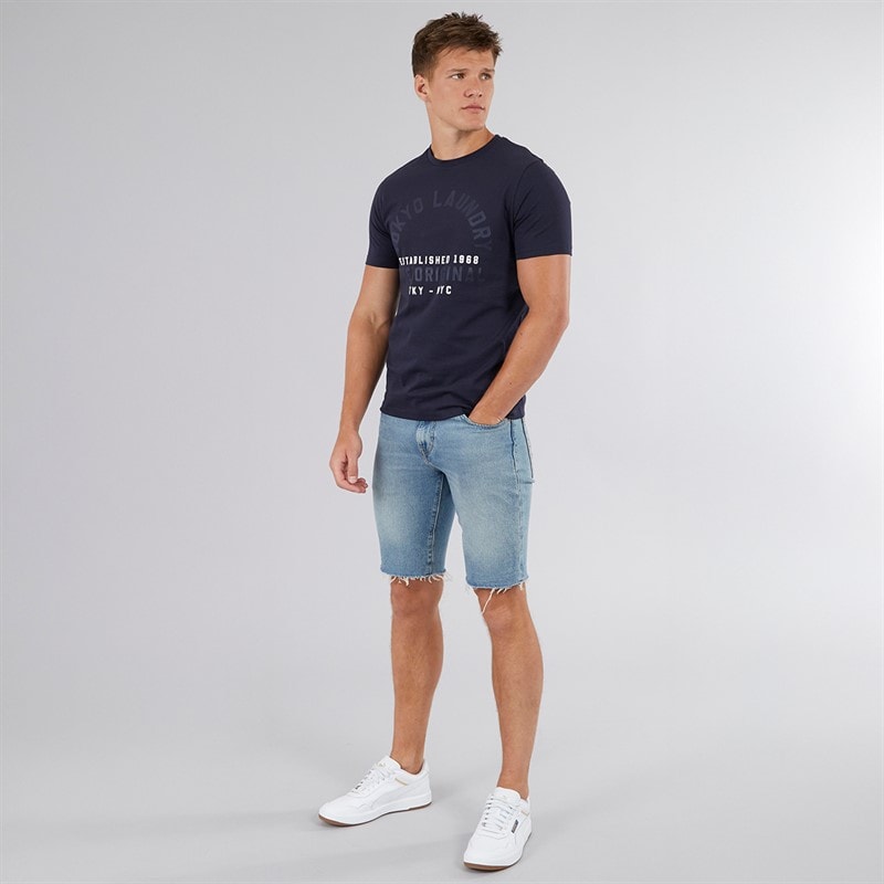 Tokyo Laundry Mens Lewes T-Shirt Navy - Image 3