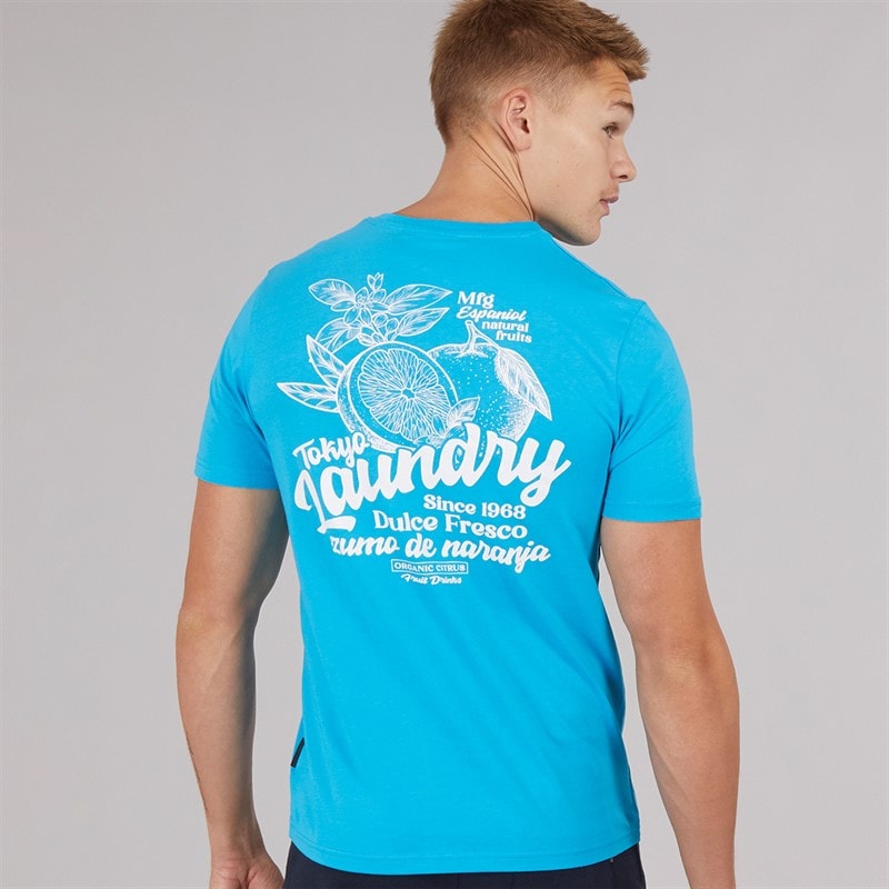 Tokyo Laundry Mens Arlington T-Shirt Blue - Image 1