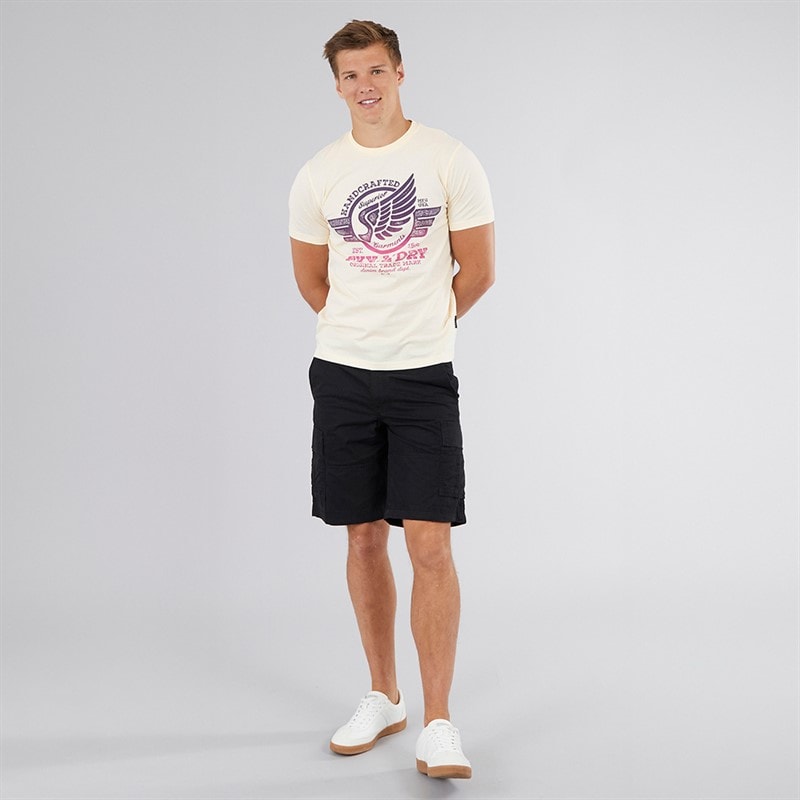 Tokyo Laundry Mens Debenham T-Shirt Cream - Image 4