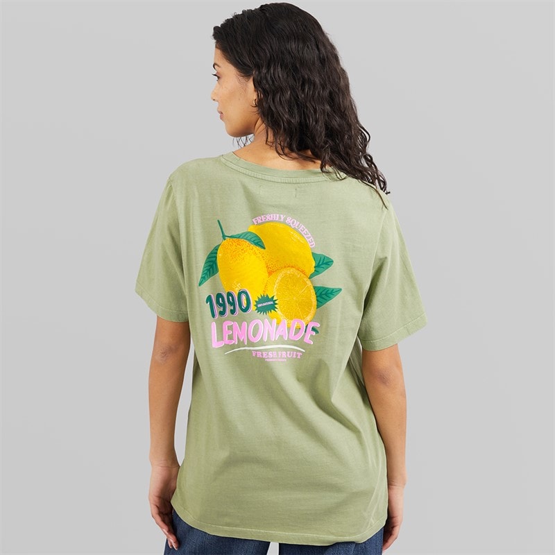 Tokyo Laundry Womens Cairo T-Shirt Acid Wash Sage - Image 3
