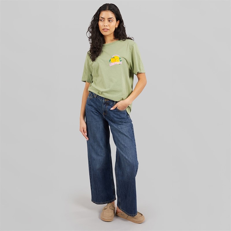 Tokyo Laundry Womens Cairo T-Shirt Acid Wash Sage - Image 4