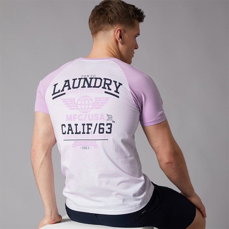 Tokyo Laundry Mens Makita T-Shirt Lilac - Image 1