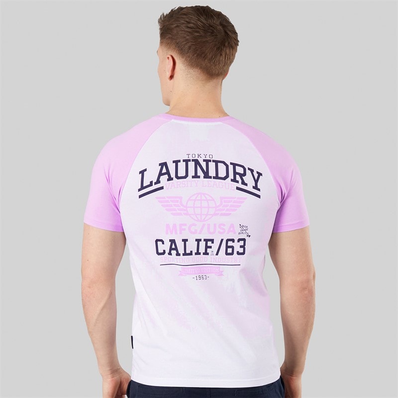 Tokyo Laundry Mens Makita T-Shirt Lilac - Image 3