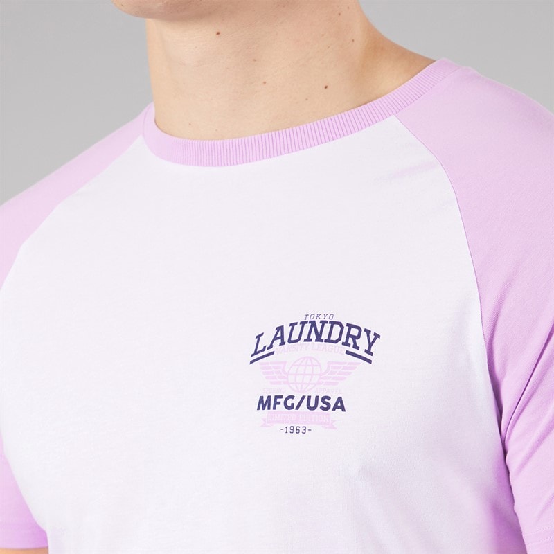 Tokyo Laundry Mens Makita T-Shirt Lilac - Image 5