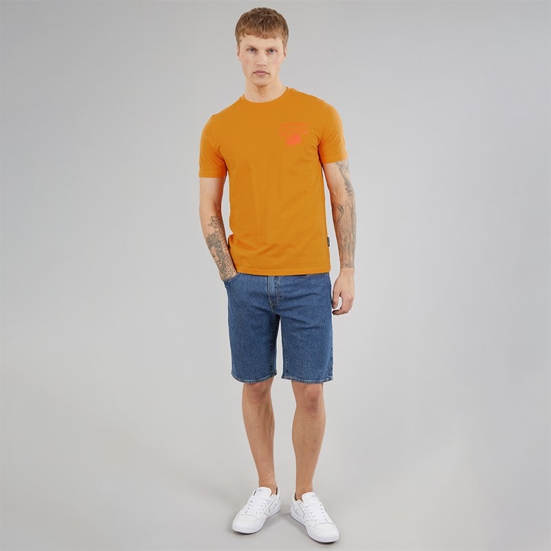 Tokyo Laundry Mens Men's Juice T-Shirt Orange Apricot - Image 4