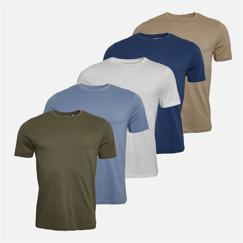 Tokyo Laundry Mens Spectre Five Pack T-Shirts Multi - Image 1