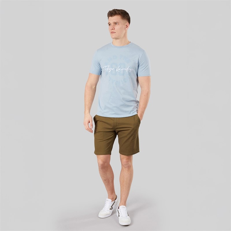 Tokyo Laundry Mens Men's Carcle T-Shirt Blue - Image 4