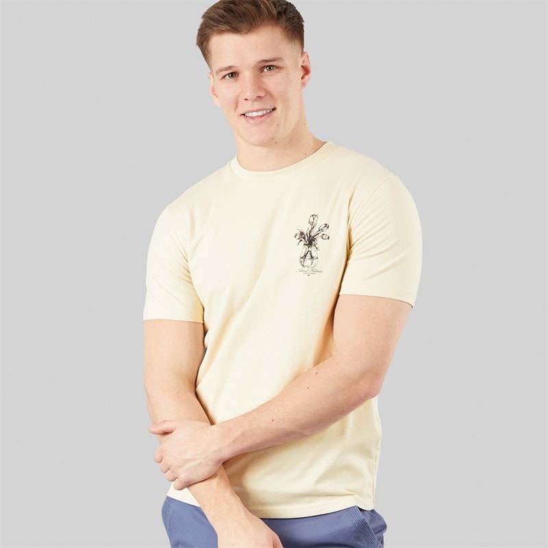 Tokyo Laundry Mens Tassos T-Shirt Sand - Image 2