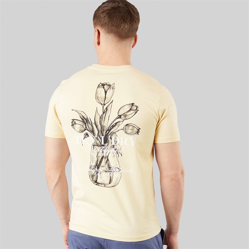 Tokyo Laundry Mens Tassos T-Shirt Sand - Image 3