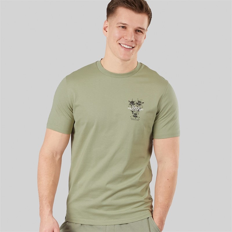 Tokyo Laundry Mens Men's Talmai T-Shirt Seagrass - Image 2