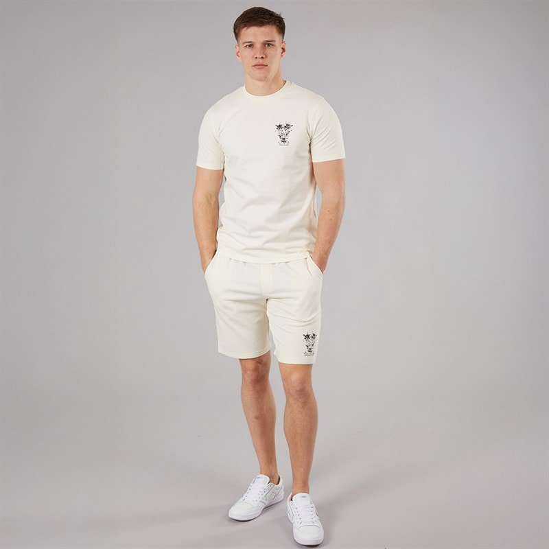 Tokyo Laundry Mens Talmai T-Shirt Cream - Image 4