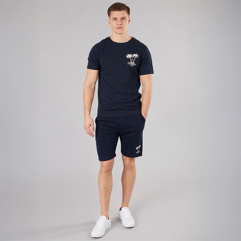 Tokyo Laundry Mens Men's Tamanna T-Shirt And Jersey Shorts Set Set Sky Captain Navy - Image 4