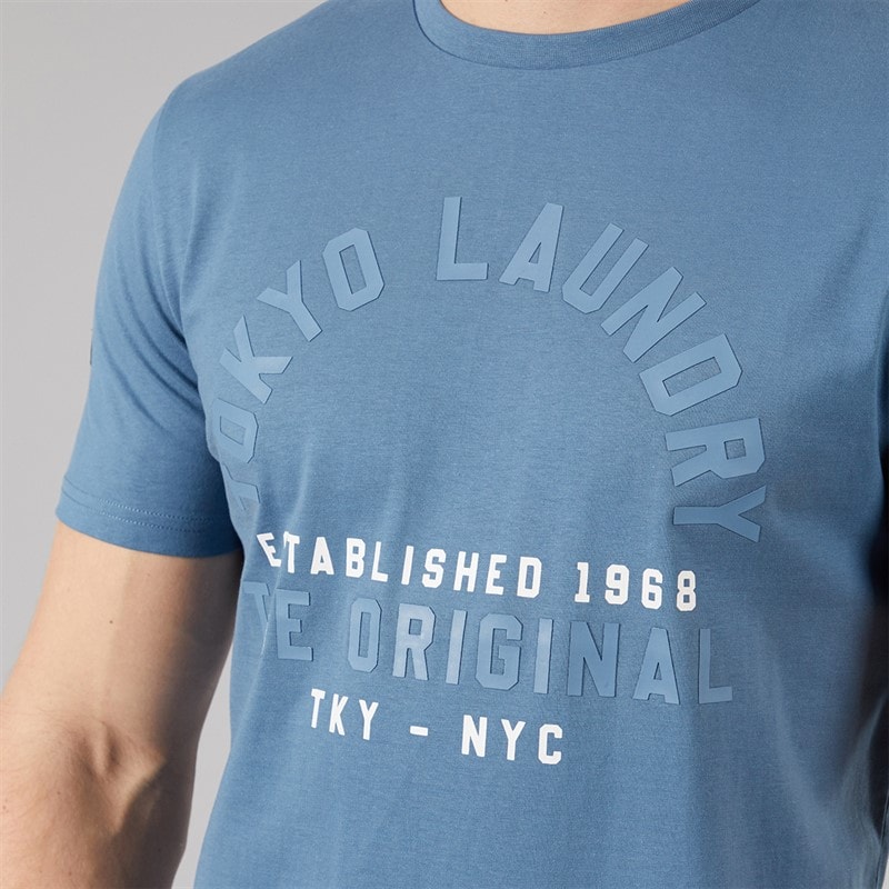 Tokyo Laundry Mens Men's Lewes T-Shirt Blue - Image 3
