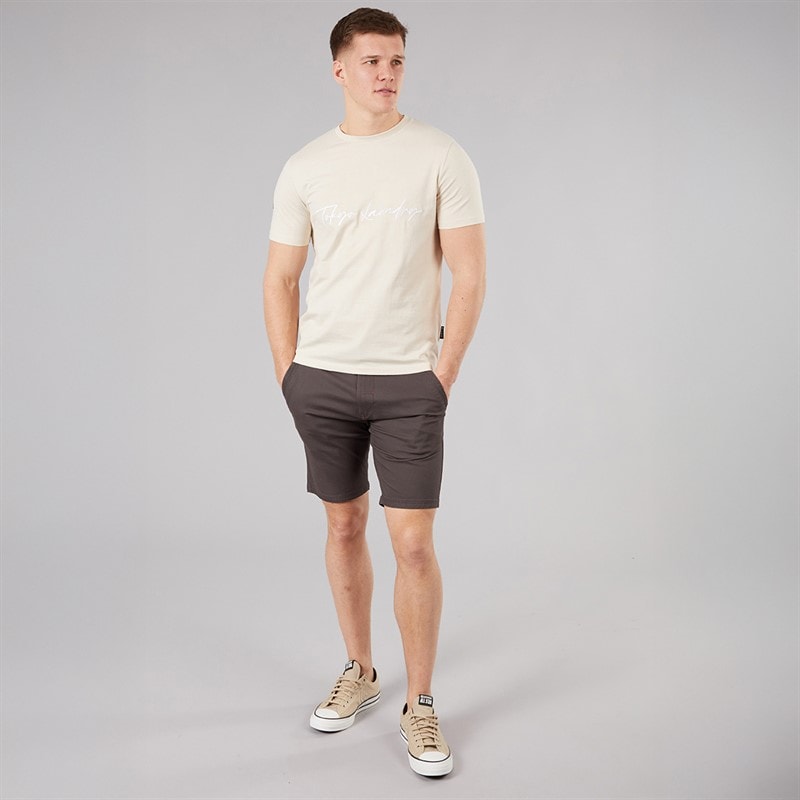 Tokyo Laundry Mens Men's Carcle T-Shirt Stone - Image 4