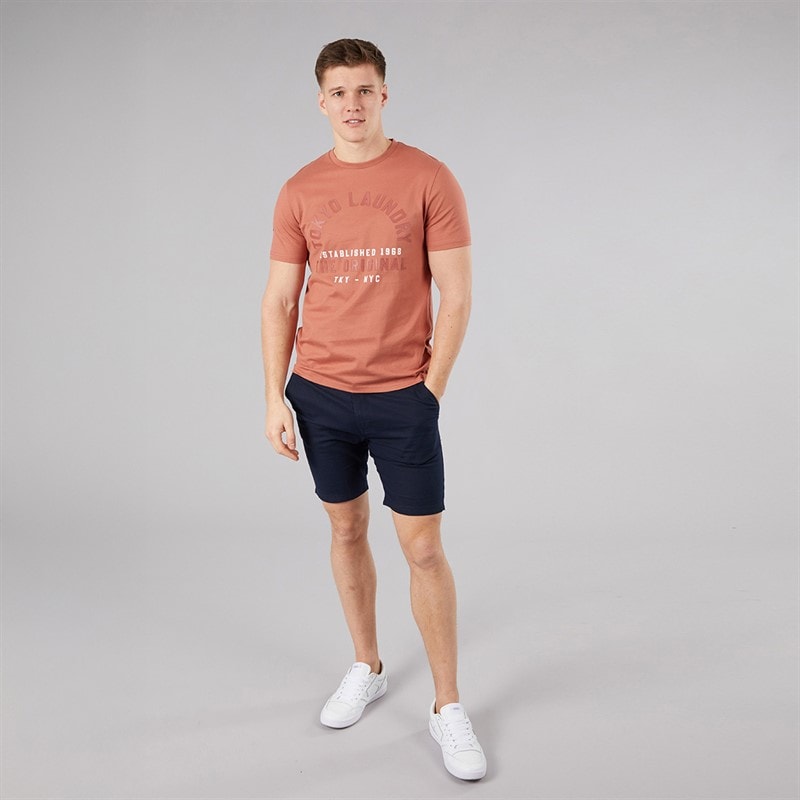 Tokyo Laundry Mens Lewes T-Shirt Peachy - Image 4