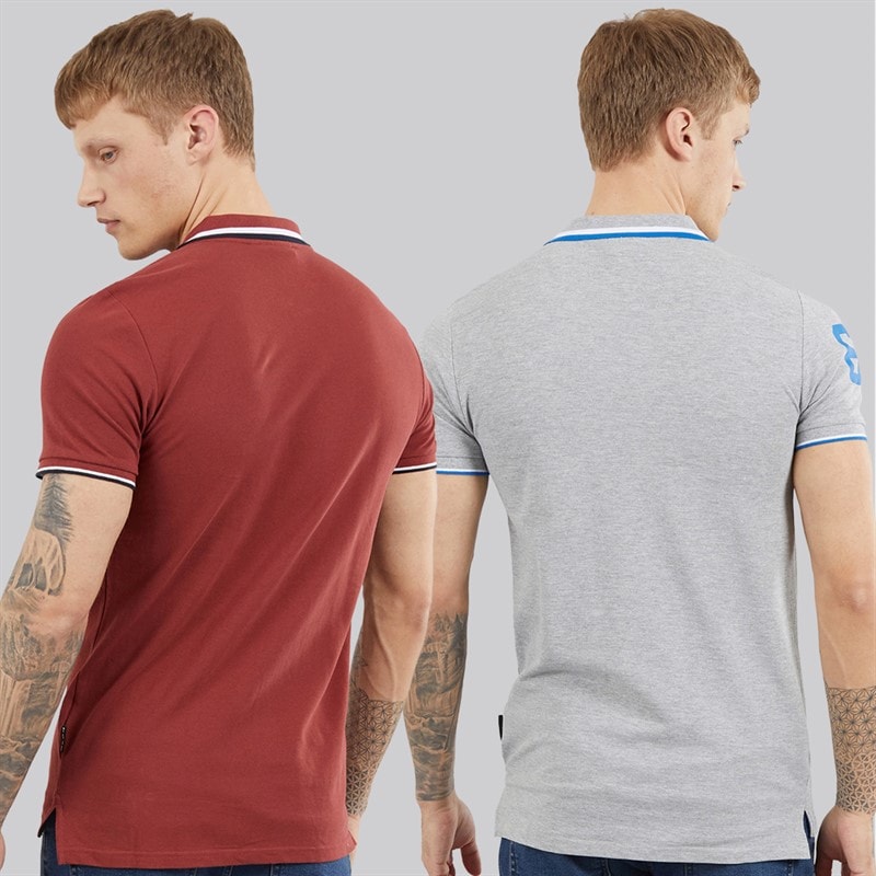 Tokyo Laundry Mens Subverse Two Pack Polo Shirts Multi - Image 2