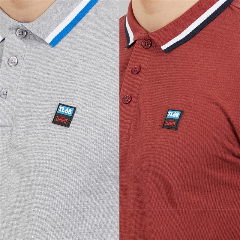 Tokyo Laundry Mens Subverse Two Pack Polo Shirts Multi - Image 3