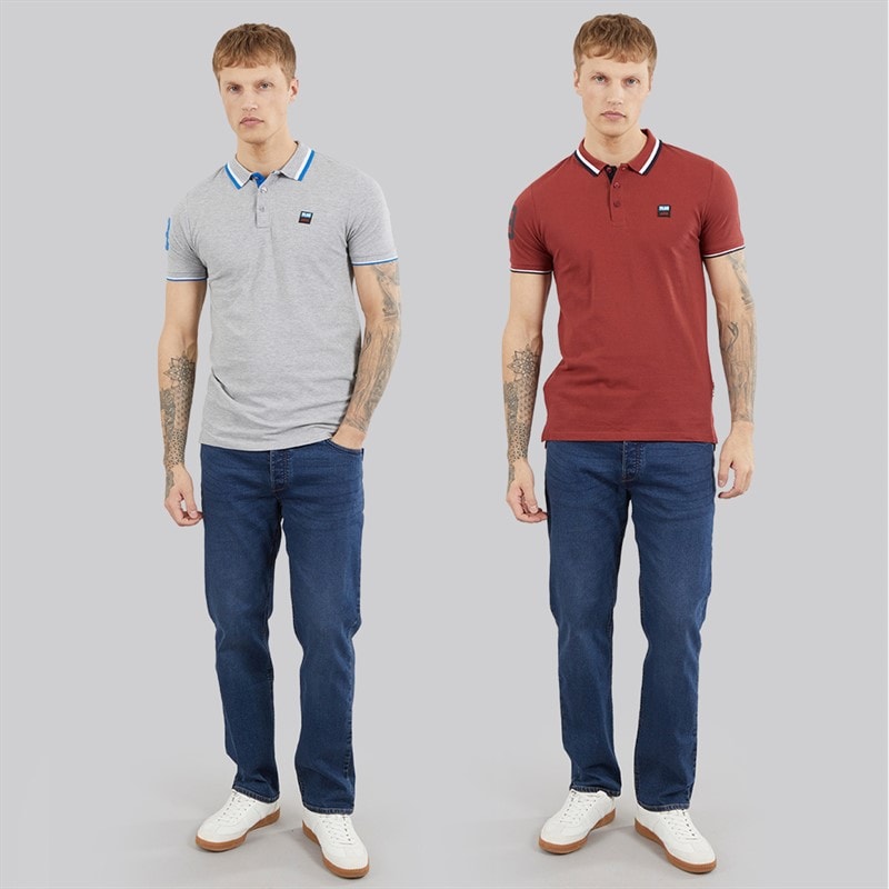 Tokyo Laundry Mens Subverse Two Pack Polo Shirts Multi - Image 4