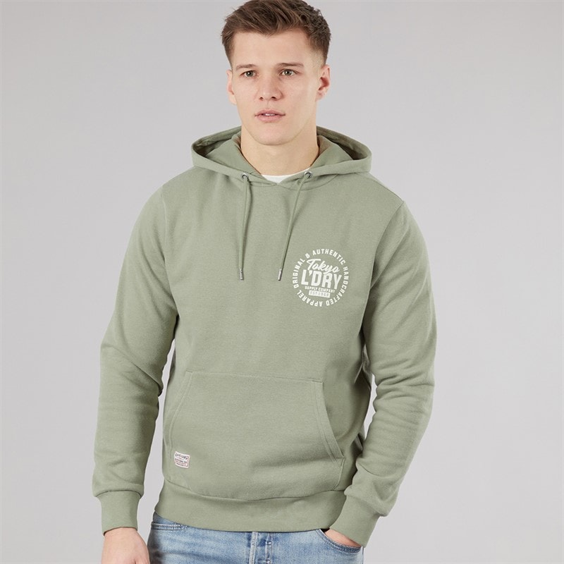 Tokyo Laundry Mens Carragher Hoodie Seagrass - Image 2