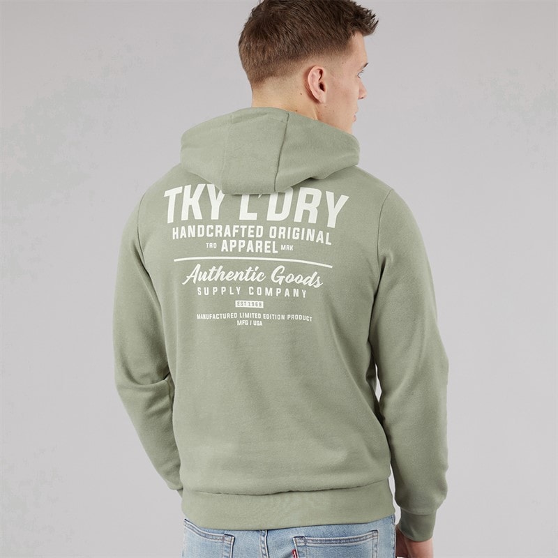 Tokyo Laundry Mens Carragher Hoodie Seagrass - Image 3