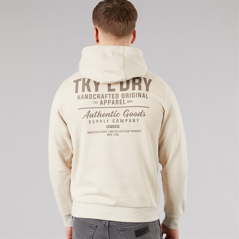 Tokyo Laundry Mens Carragher Hoodie Stone Rainy Day - Image 3