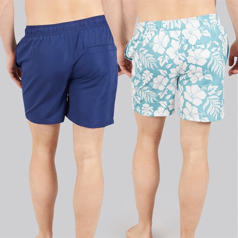 Tokyo Laundry Mens Tahan Two Pack Swim Shorts Multi - Image 2