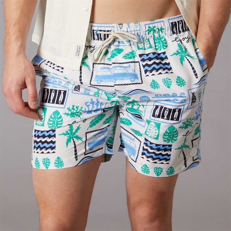 Tokyo Laundry Mens Taifa Swim Shorts White - Image 1