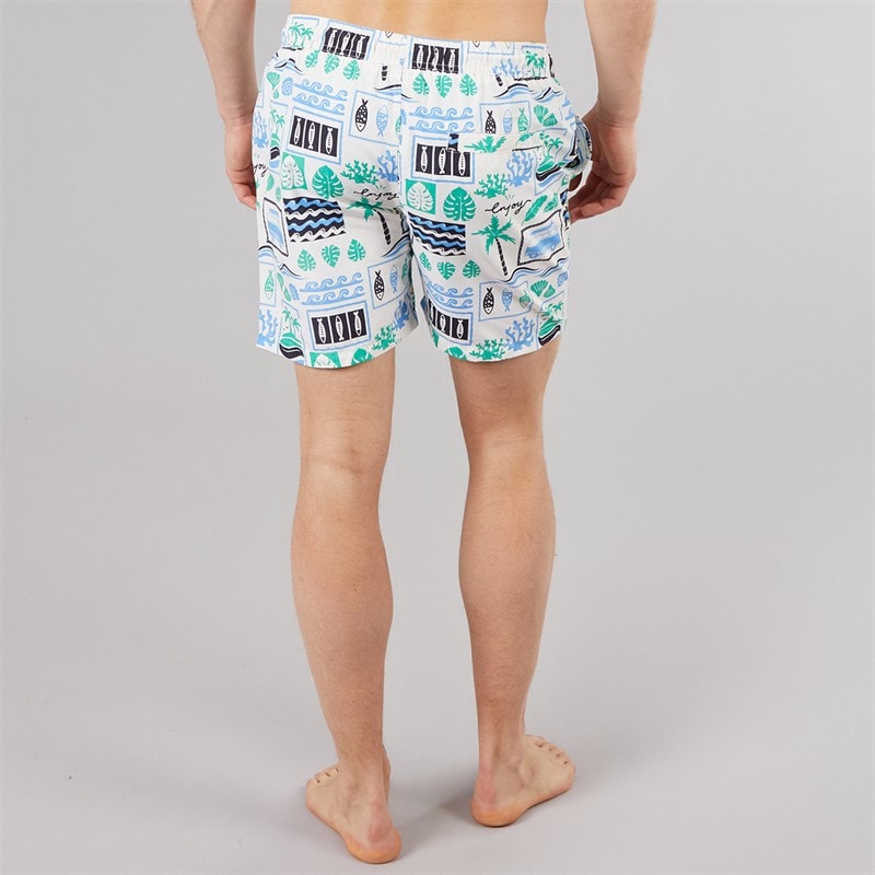 Tokyo Laundry Mens Taifa Swim Shorts White - Image 2