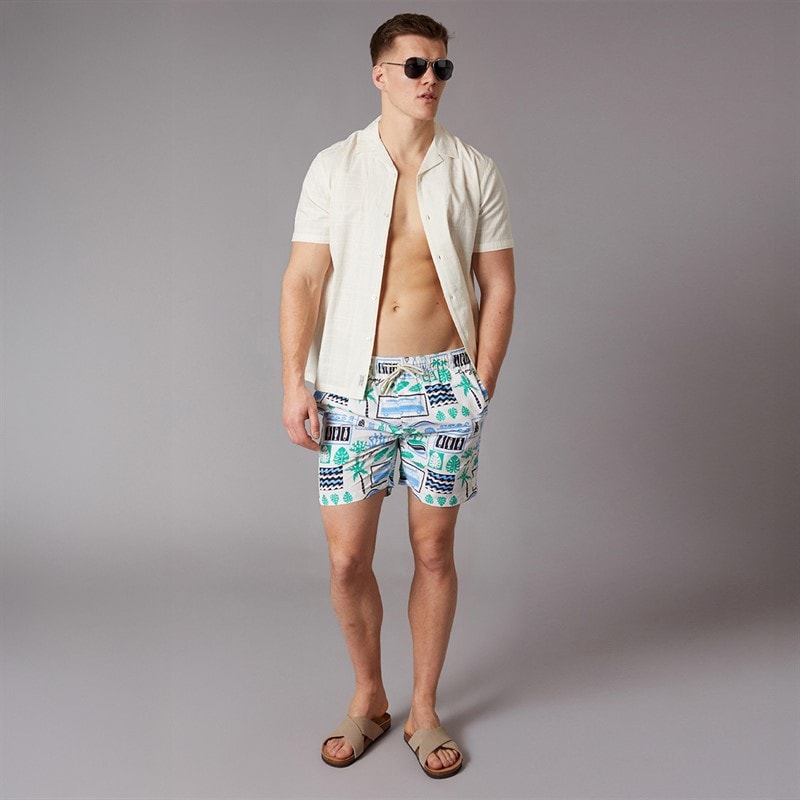 Tokyo Laundry Mens Taifa Swim Shorts White - Image 4