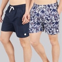 Tokyo Laundry Mens Tahan Two Pack Swim Shorts Multi