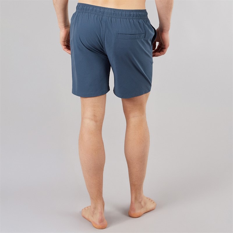Tokyo Laundry Mens Byers Seersucker Swim Shorts Teal - Image 2