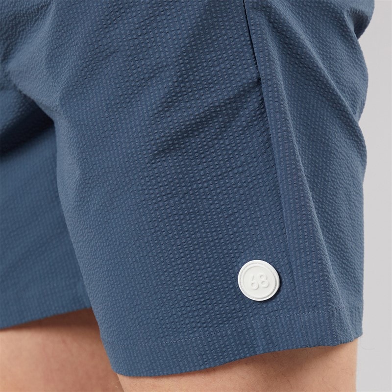 Tokyo Laundry Mens Byers Seersucker Swim Shorts Teal - Image 3