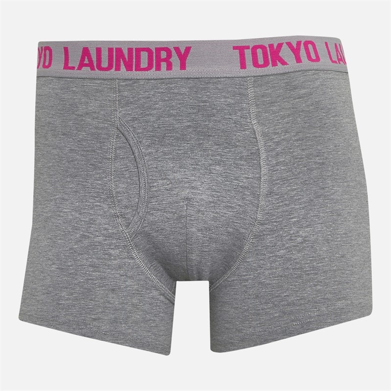 Tokyo Laundry Mens Whiston Two Pack Boxers Light Grey Marl - Image 3