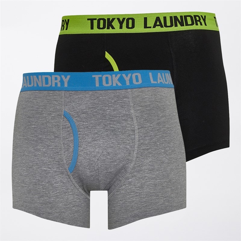 Tokyo Laundry Mens Wilton Two Pack Boxers Green - Image 1