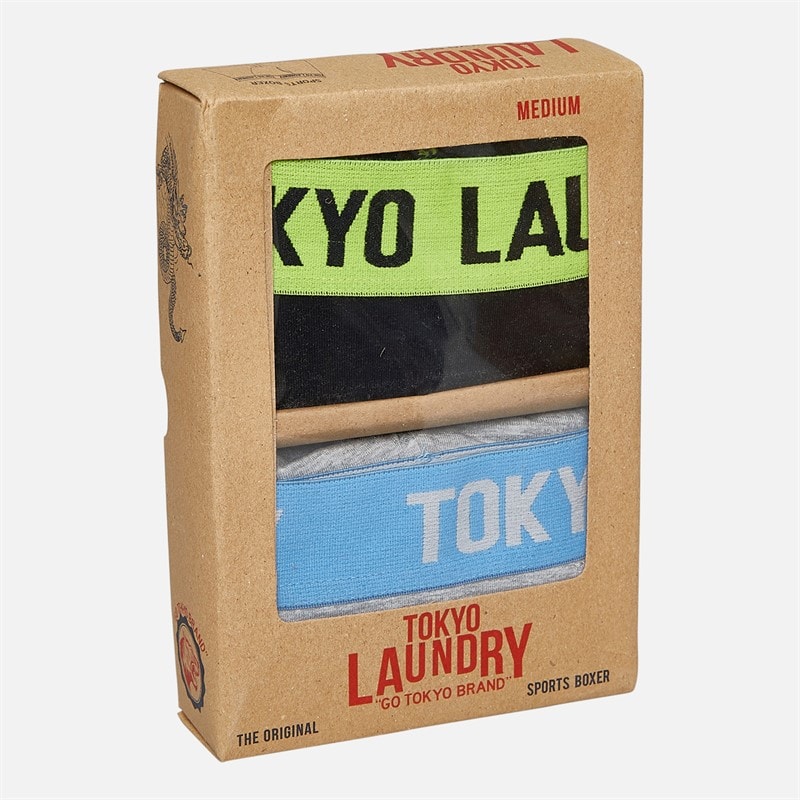 Tokyo Laundry Mens Wilton Two Pack Boxers Green - Image 2