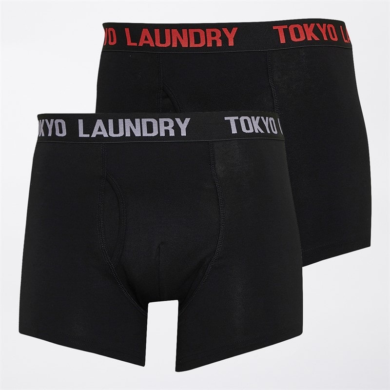 Tokyo Laundry Mens Weymouth Two Pack Boxers Red - Image 1