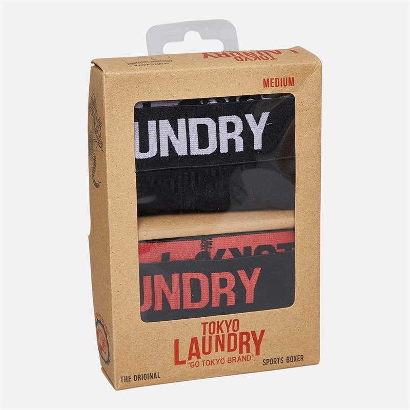 Tokyo Laundry Mens Weymouth Two Pack Boxers Red - Image 2