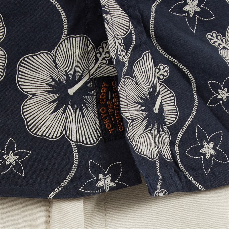 Tokyo Laundry Mens Pua Kala AOP Short Sleeve Shirt Navy - Image 3