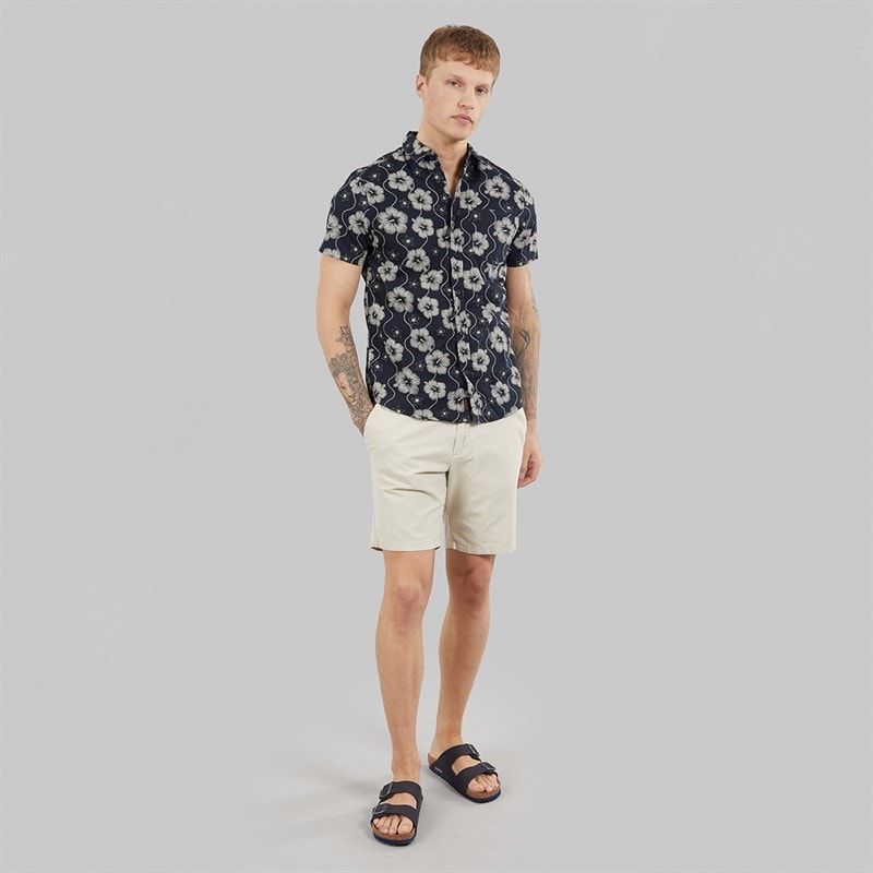 Tokyo Laundry Mens Pua Kala AOP Short Sleeve Shirt Navy - Image 4