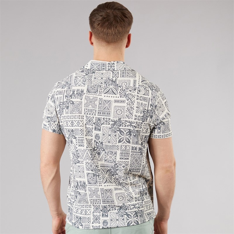 Tokyo Laundry Mens Tiki Short Sleeve Shirt Green - Image 2