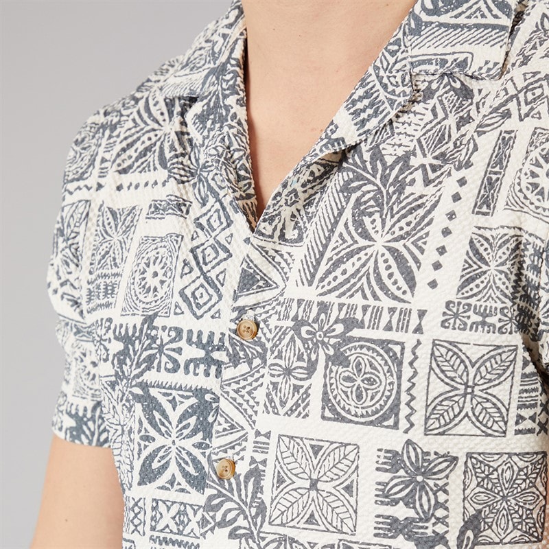 Tokyo Laundry Mens Tiki Short Sleeve Shirt Green - Image 3