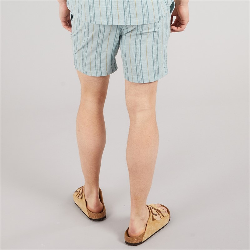 Tokyo Laundry Mens Zuke Stripe Woven Shorts Green Stripe - Image 2