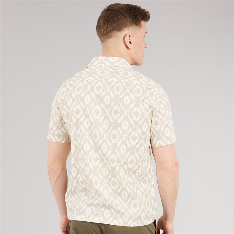 Tokyo Laundry Mens Malay Short Sleeve Shirt Stone Peyote - Image 2
