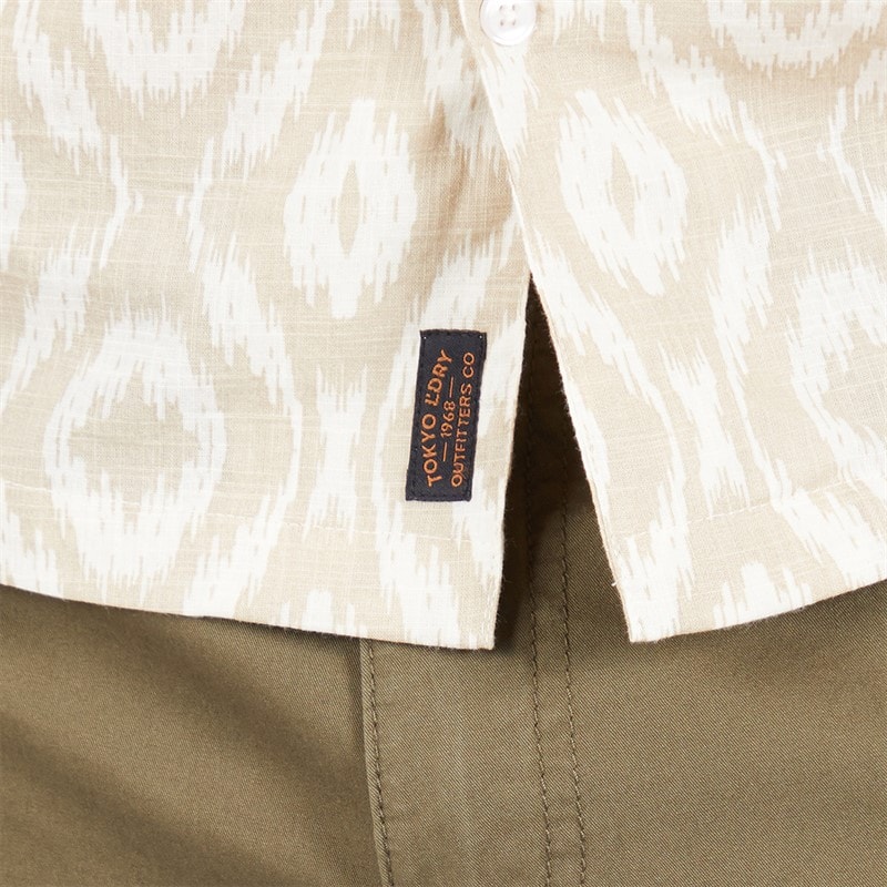 Tokyo Laundry Mens Malay Short Sleeve Shirt Stone Peyote - Image 5
