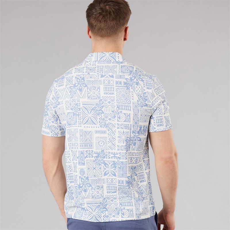 Tokyo Laundry Mens Tiki Short Sleeve Shirt Blue - Image 2