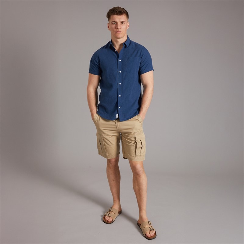 Tokyo Laundry Mens Spalding Cargo Shorts Stone - Image 4