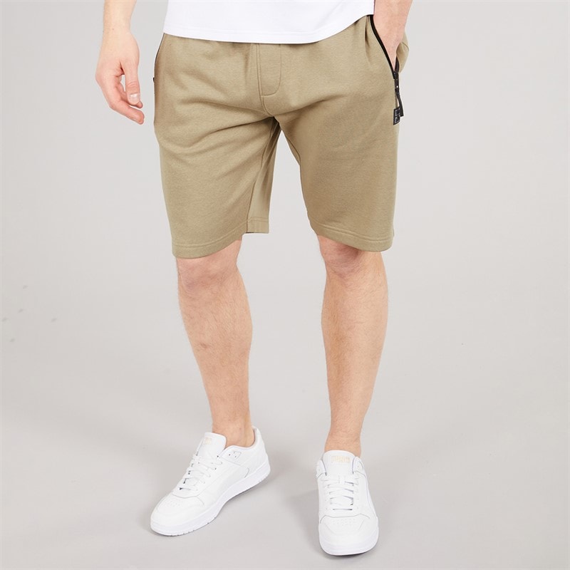 Tokyo Laundry Mens Tarou Fleece Shorts Stone Trench Coat - Image 1