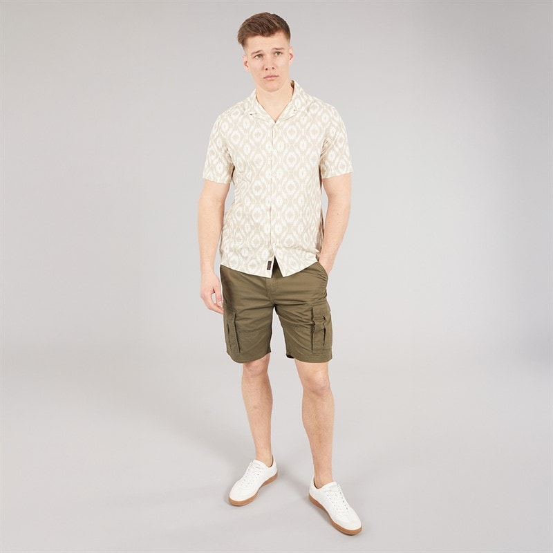 Tokyo Laundry Mens Spalding Cargo Shorts Khaki - Image 3