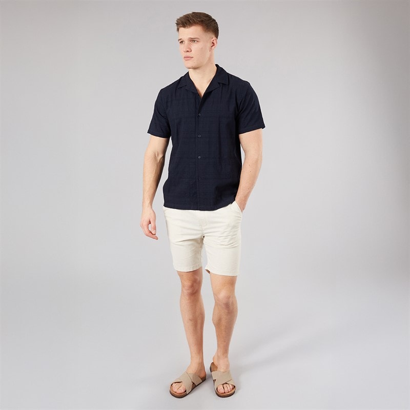 Tokyo Laundry Mens Fabrizio Linen Shorts Natural - Image 3