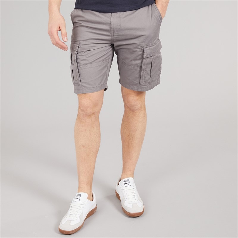 Tokyo Laundry Mens Spalding Cargo Shorts Grey